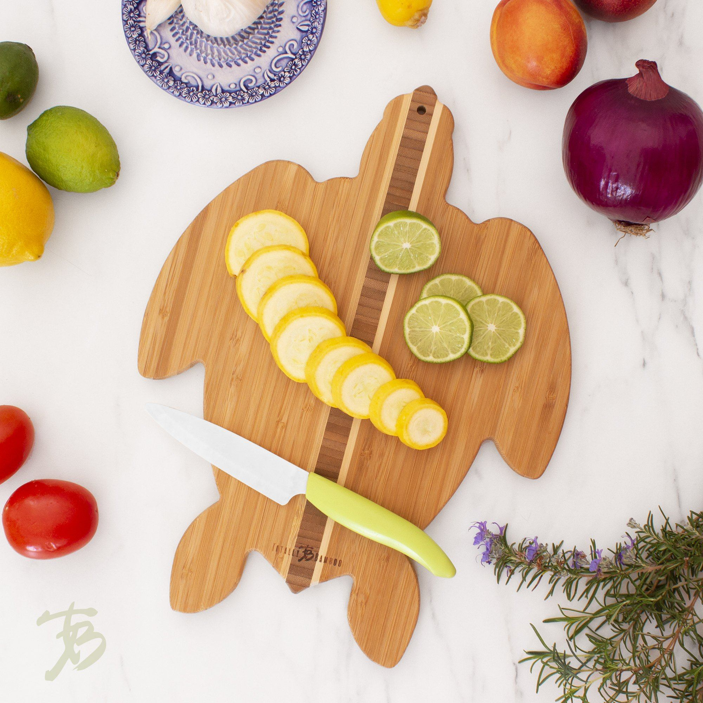 Totally Bamboo Honu Sea Turtle Bamboo Serving & Cutting Board