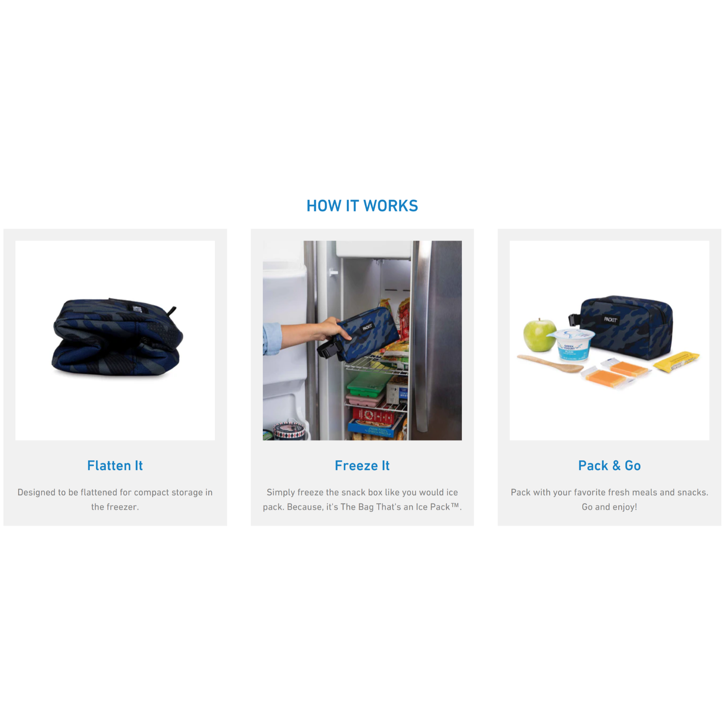 PackIt Freezable Snack Box (8 designs)