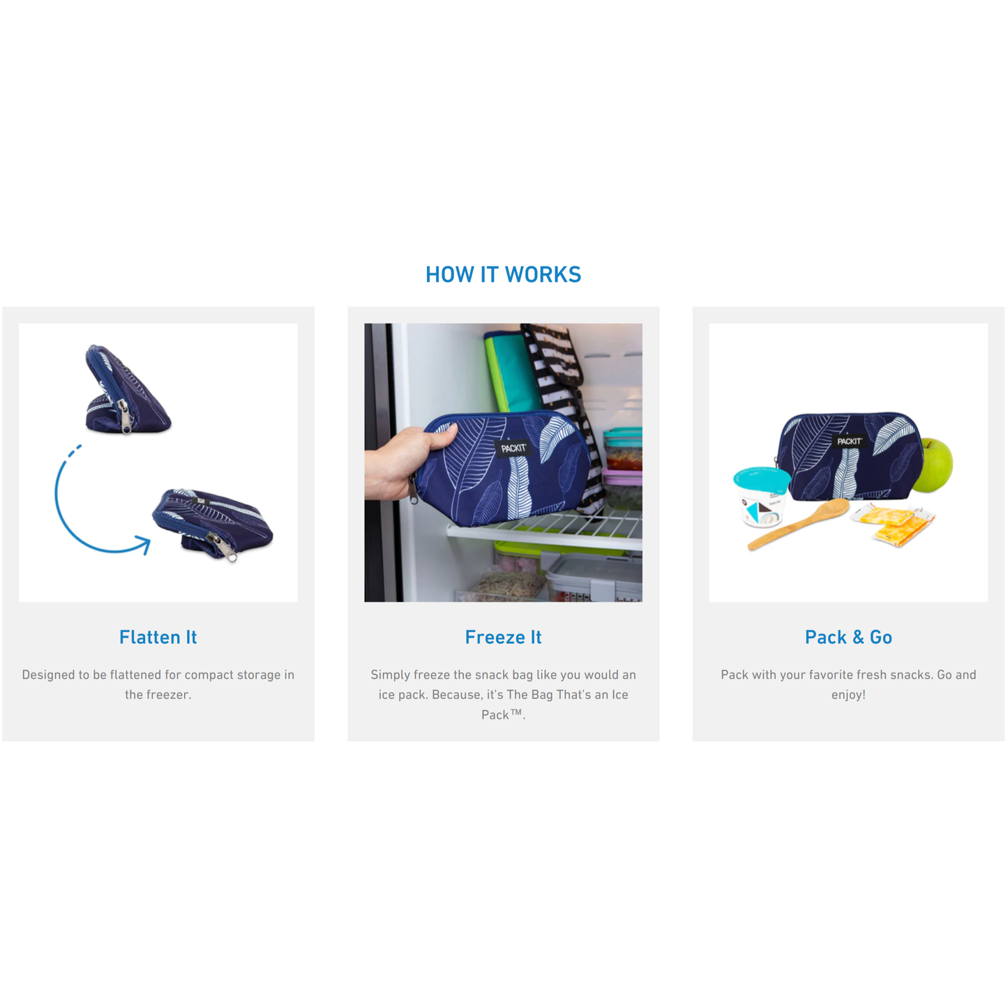 PackIt Freezable Snack Pouch (3 designs)