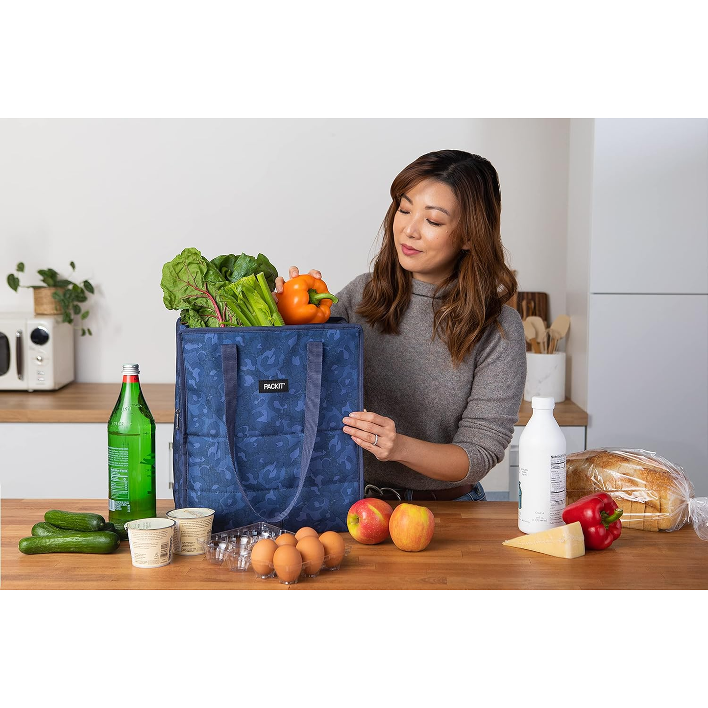 PackIt Freezable Grocery Tote Bag (3 designs)
