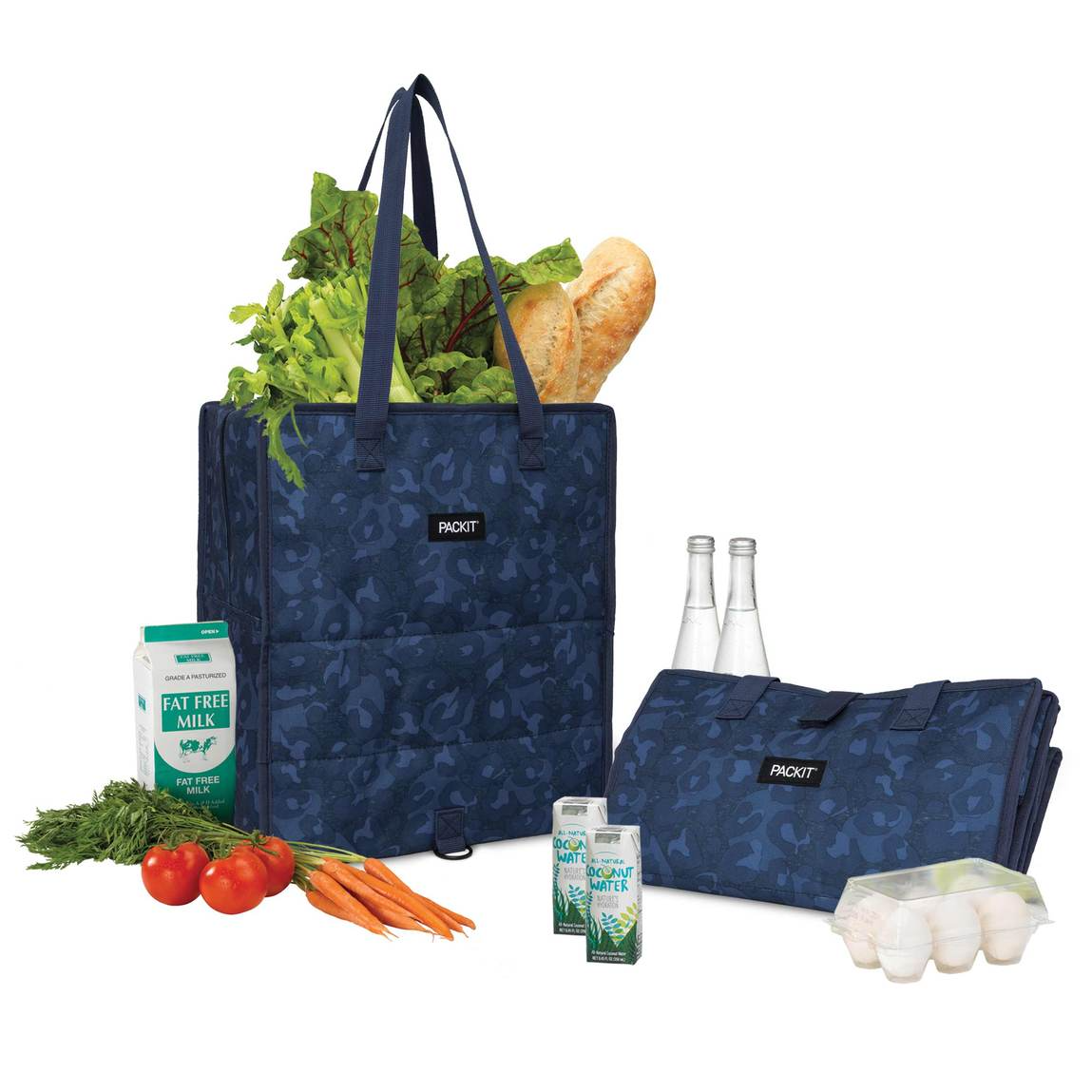 PackIt Freezable Grocery Tote Bag (3 designs)