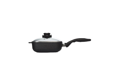 Swiss Diamond XD Induction Nonstick Square Saute Pan with Lid - 2.1 Qt (8 X 8 inches)