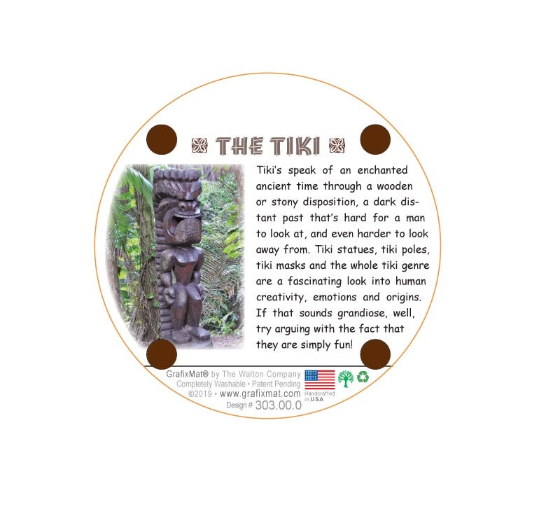 Aloha Tiki Cork Coaster (Single)