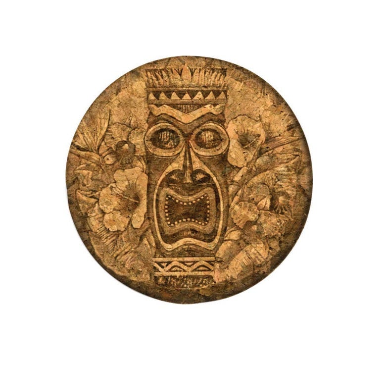 Aloha Tiki Cork Coaster (Single)
