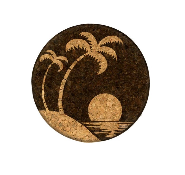 Life is Paradise Cork Coaster (Single)
