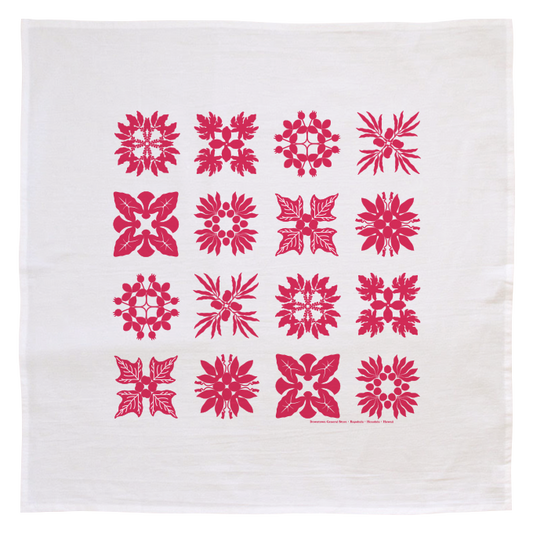 Flour Sack Kitchen Towel - Hawaiian Quilt (Made in Hawai'i)