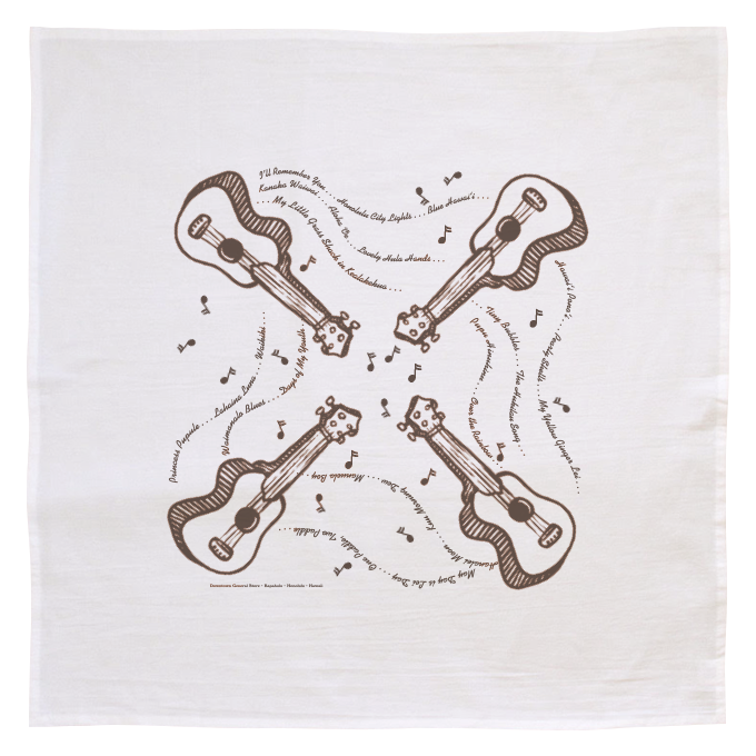Flour Sack Kitchen Towel - Ukulele (Made in Hawai'i)