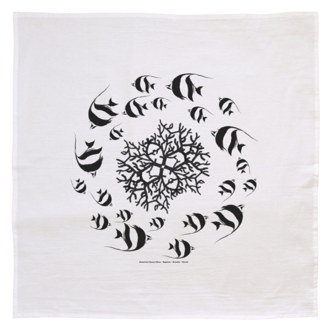 Flour Sack Kitchen Towel - Tropical Fish (Made in Hawai'i)