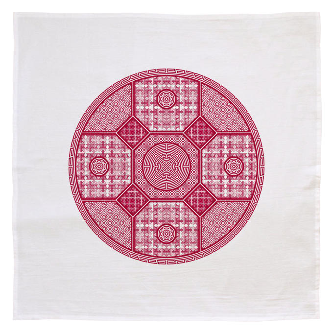 Flour Sack Kitchen Towel - Hachimaki Red (Made in Hawai'i)