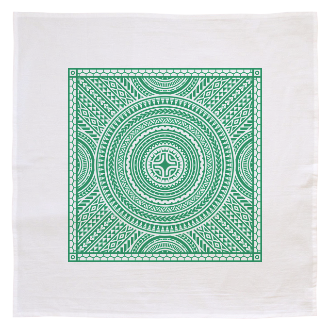 Flour Sack Kitchen Towel - Hachimaki Green (Made in Hawai'i)