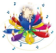 Singing Candle | Lotus Flower Musical Birthday Candle (5 colors)