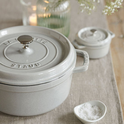 Staub Cast Iron 2.75 Qt. Cocotte - White Truffle