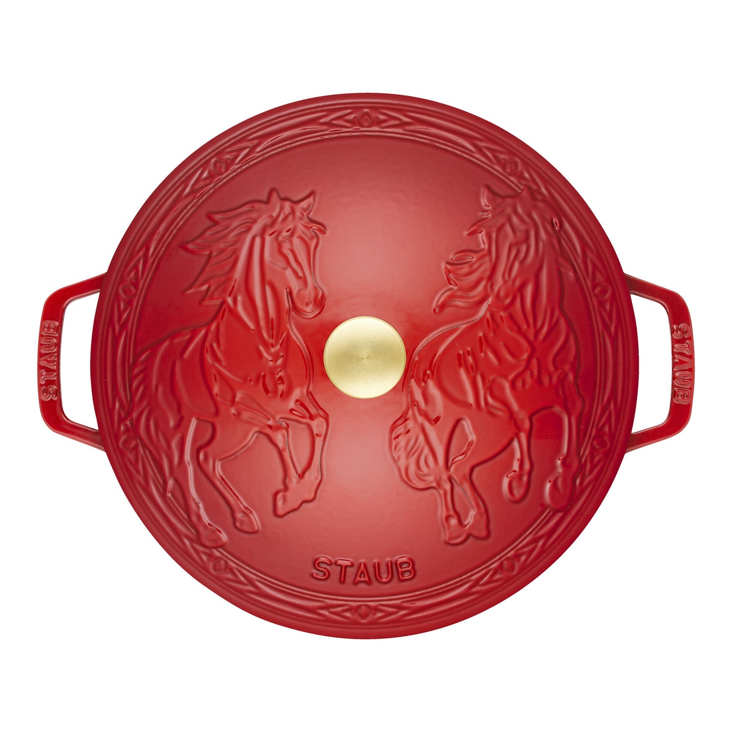 Staub Cast Iron 5.25 Qt. French Oven & Horse Lid (2 colors)