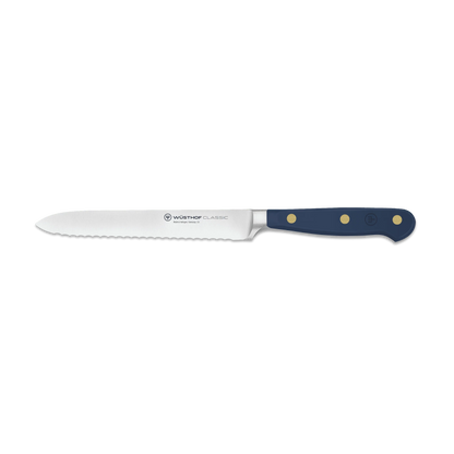 Wusthof Classic Color 5" Serrated Utility Knife - 6 Colors