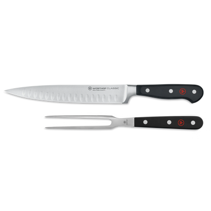 Wusthof Classic 2-Piece Hollow Edge Carving Set (RAINCHECK)