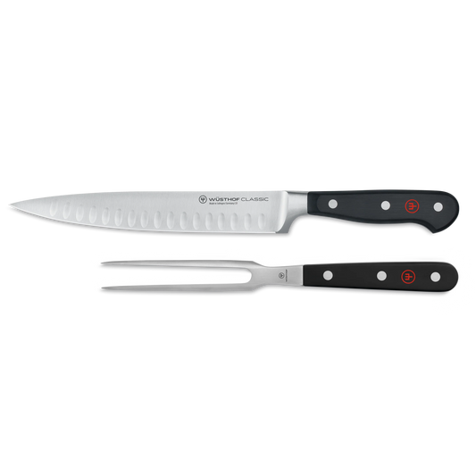 Wusthof Classic 2-Piece Hollow Edge Carving Set (RAINCHECK)