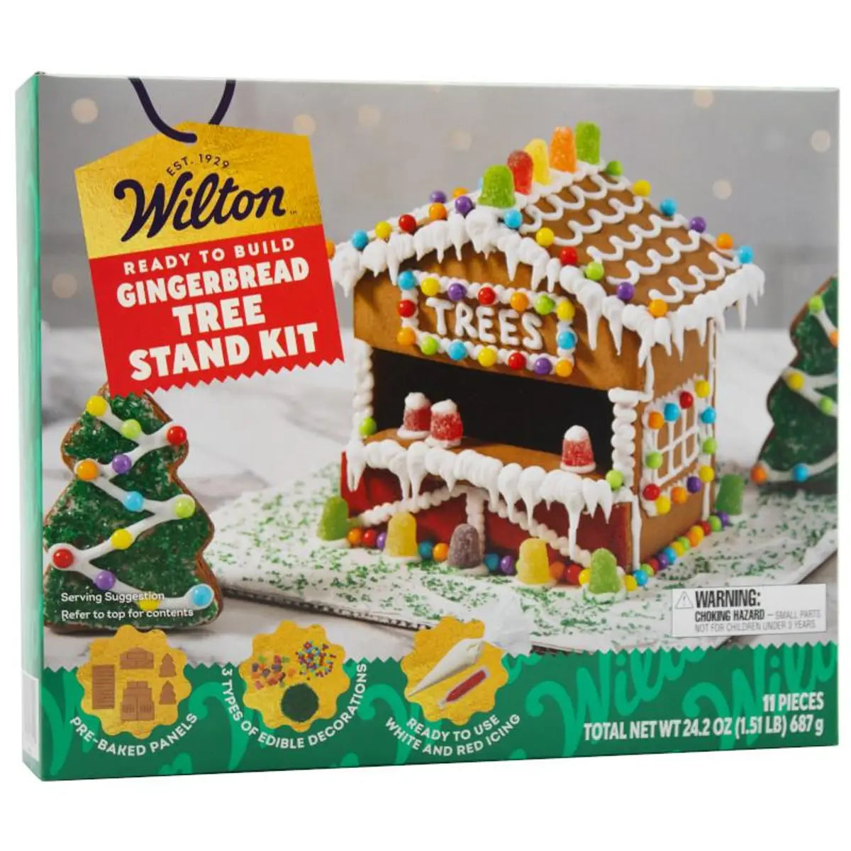 Wilton Christmas Gingerbread Tree Stand, 11-Piece