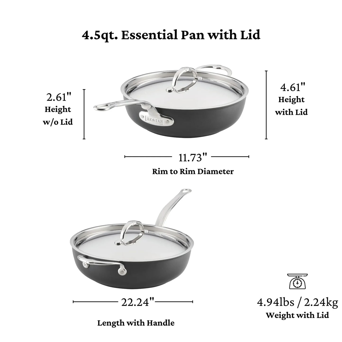 Hestan TITUM Fusion Nonstick Essential Pan (4.5-Quart)