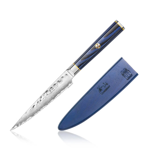 Cangshan KITA 5" Serrated Utility Knife & Sheath
