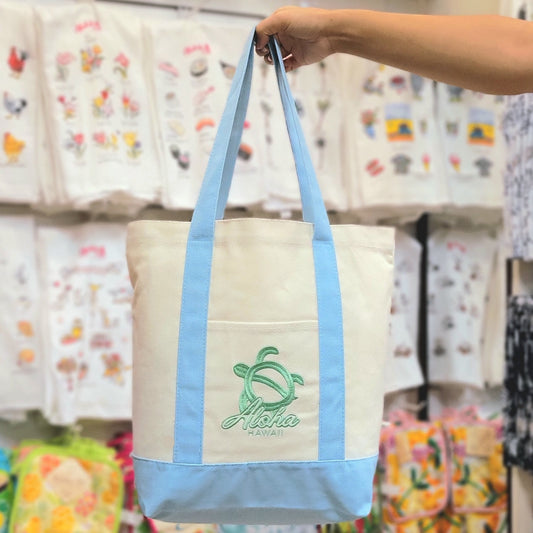 Canvas Tote Bag Medium - Honu Turtle (6 colors)