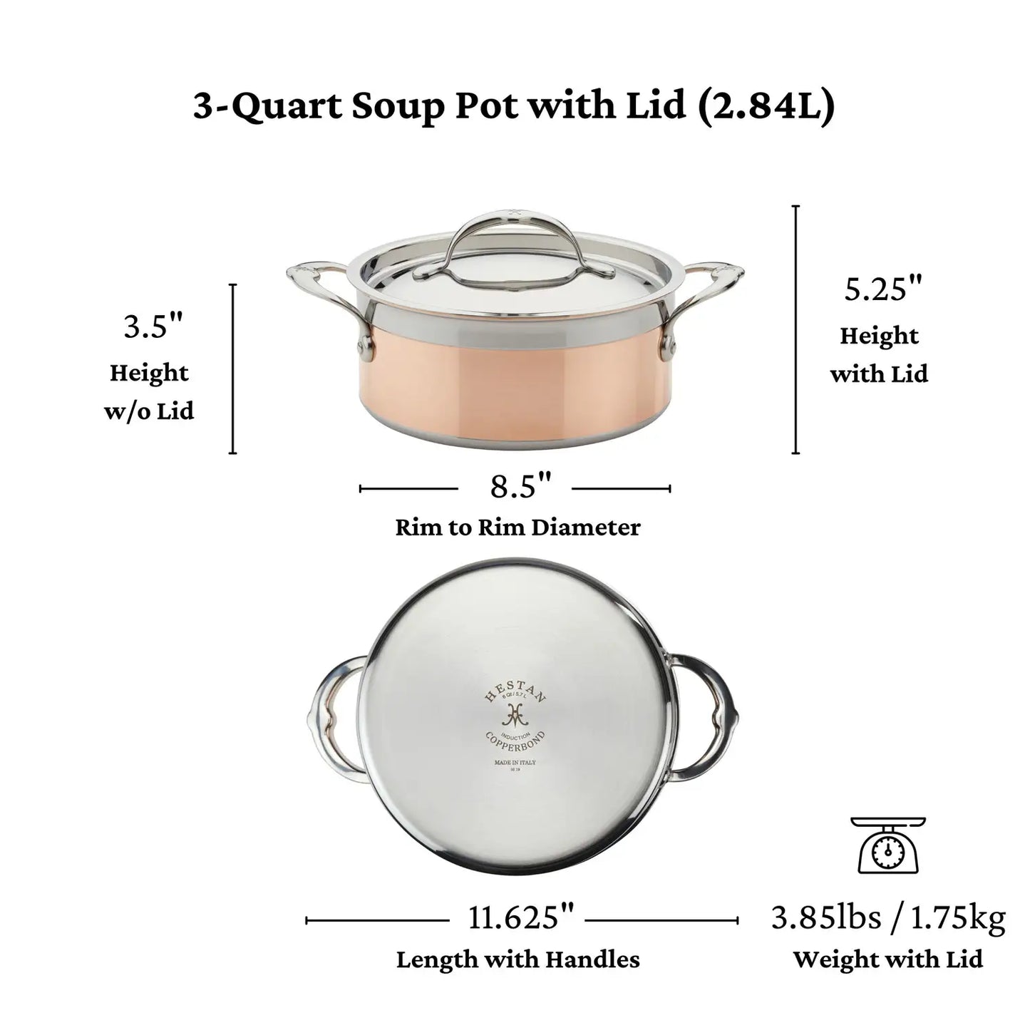 Hestan CopperBond Induction Soup Pot (3-Quart)