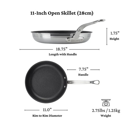 Hestan ProBond TITUM Nonstick Stainless Steel Clad 11" Frying Pan Skillet