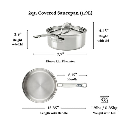Hestan ProBond Luxe Stainless Steel Clad Sauce Pan (2-Quart)