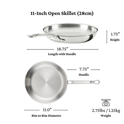 Hestan ProBond Luxe Stainless Steel Clad Frying Pan Skillet (11-inch)