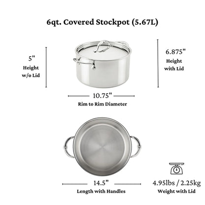 Hestan ProBond Luxe Stainless Steel Clad Stockpot (6-Quart)
