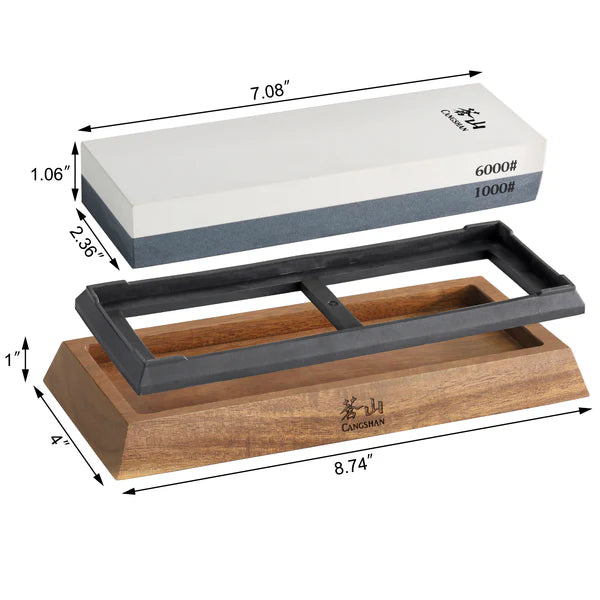 Cangshan Combination Whetstone 1000/6000 & Angle Guide