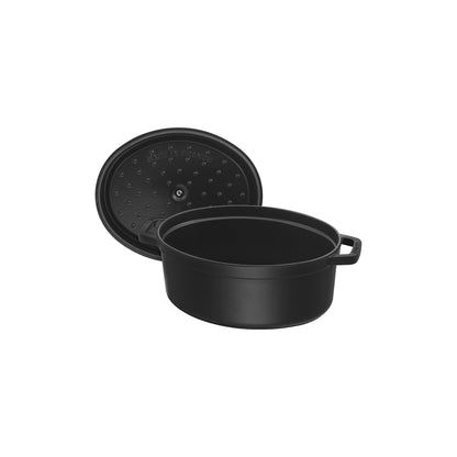 Staub Cast Iron 1.1 Qt. Oval Cocotte - Black Matte (RAINCHECK)