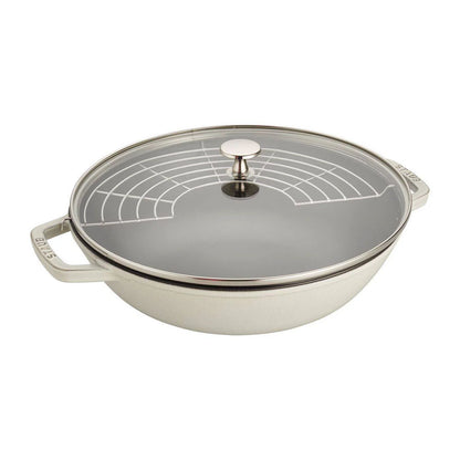 Staub Cast Iron 12" Perfect Pan Wok (2 colors)