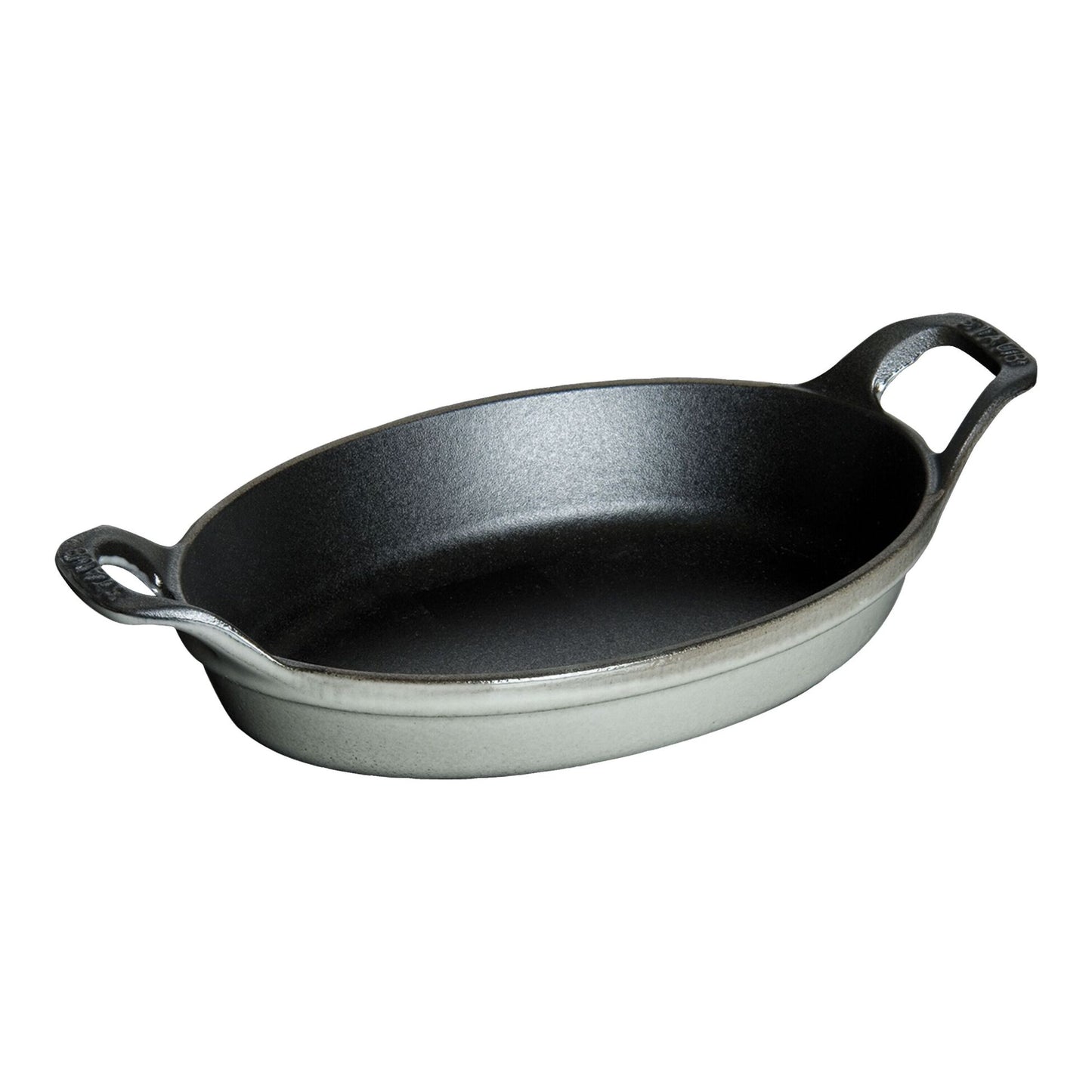 Staub Cast Iron 14.5" Oval Gratin Baking Dish - Graphite Grey