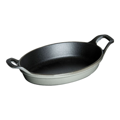 Staub Cast Iron 14.5" Oval Gratin Baking Dish - Graphite Grey