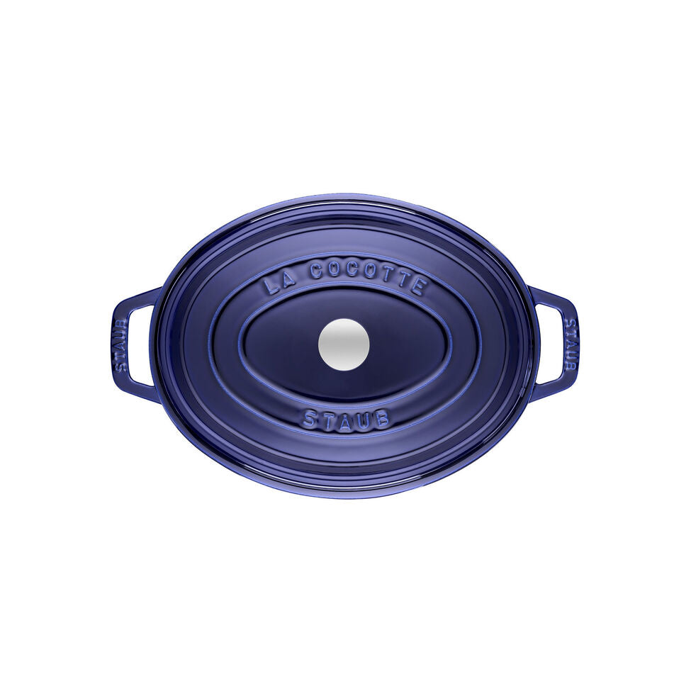 Staub Cast Iron 7 Qt. Oval Cocotte - Dark Blue