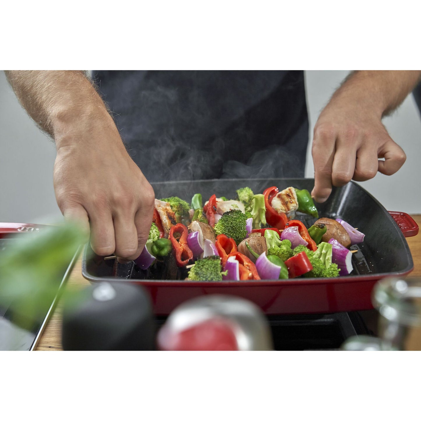 Staub Cast Iron 12" Square Grill Pan (5 colors)