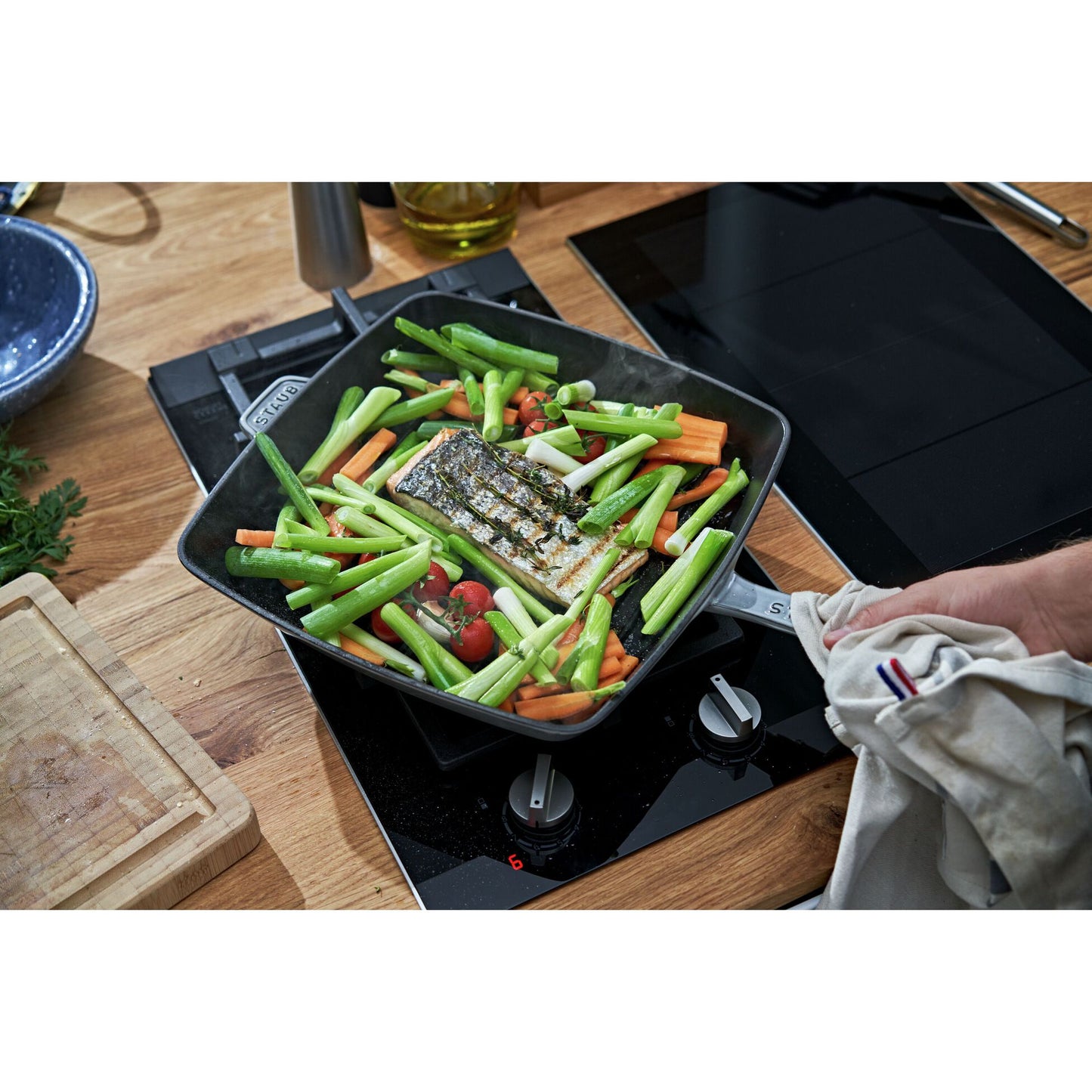 Staub Cast Iron 12" Square Grill Pan (5 colors)