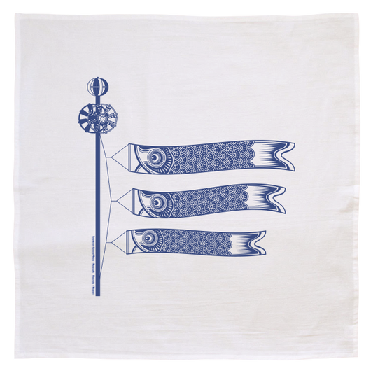 Flour Sack Kitchen Towel - Koinobori Koi Fish (Made in Hawai'i)