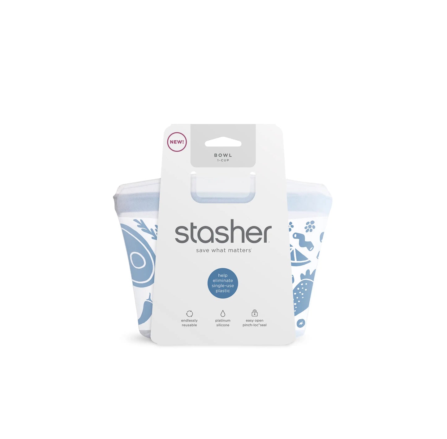 Stasher 1-Cup Bowl (3 colors)