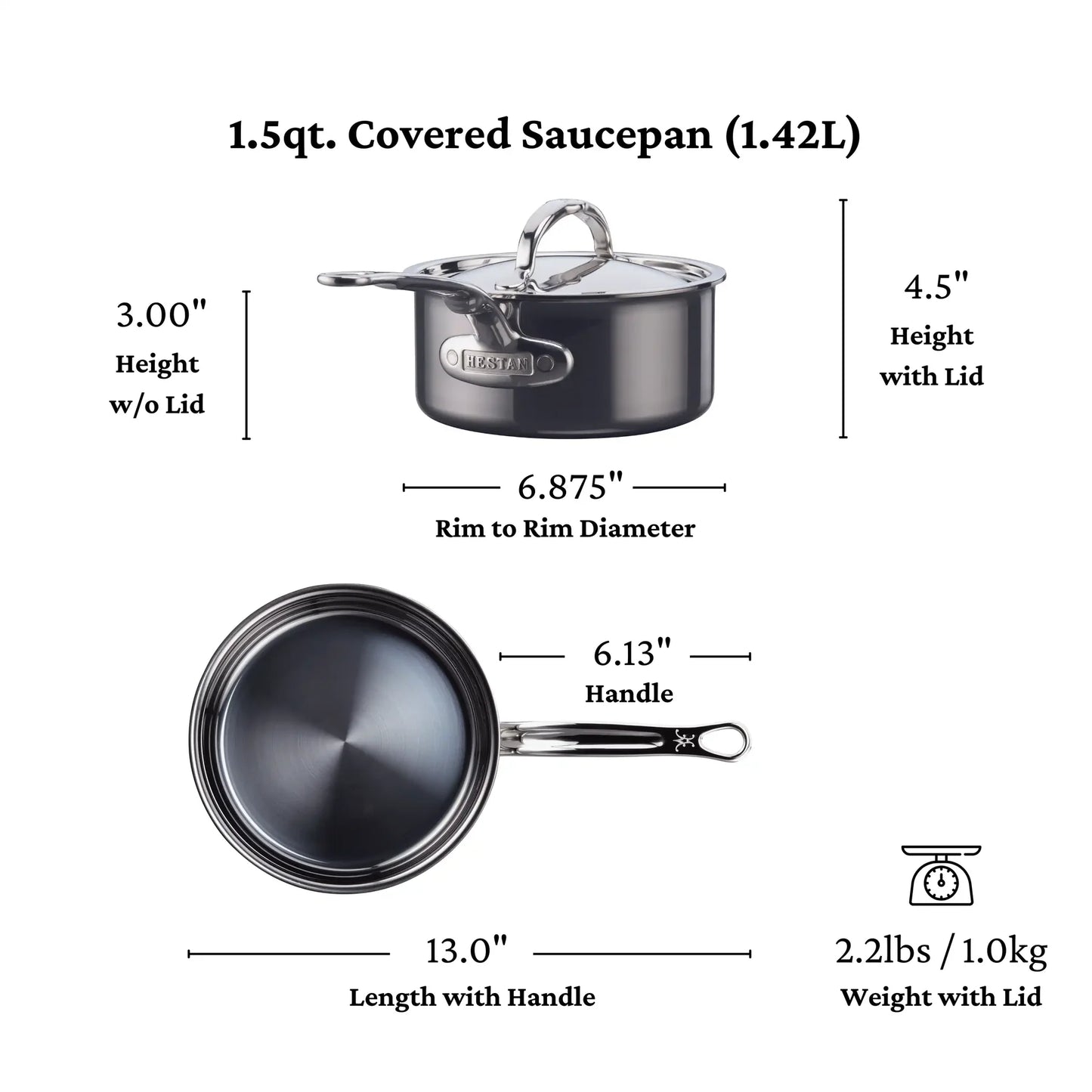 Hestan NanoBond Titanium Sauce Pan (1.5-Quart)