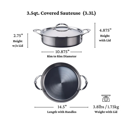 Hestan NanoBond Titanium Sauteuse/Braiser (3.5-Quart)