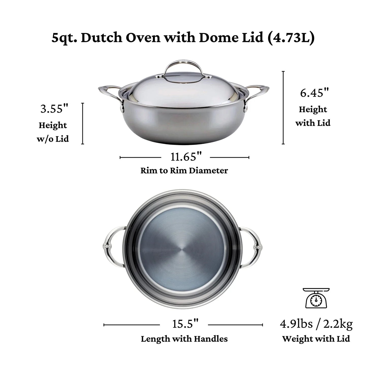 Hestan NanoBond Titanium Dutch Oven (5-Quart)