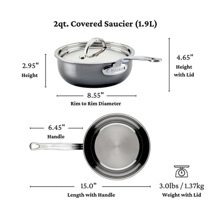 Hestan NanoBond Titanium Saucier Pan (2-Quart)