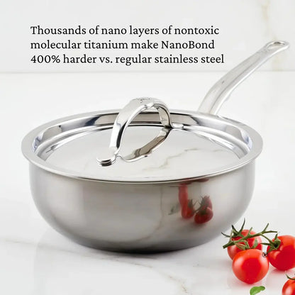 Hestan NanoBond Titanium Saucier Pan (2-Quart)