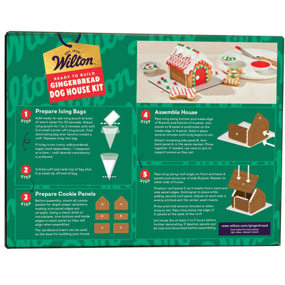 Wilton Christmas Gingerbread Dog House, 13-Piece