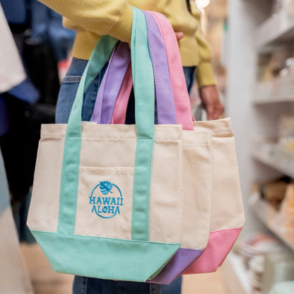 Canvas Tote Bag Small - Hawai'i Aloha (6 colors)