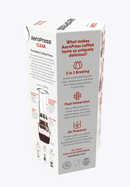 AeroPress Coffee Maker - Clear (4 colors)