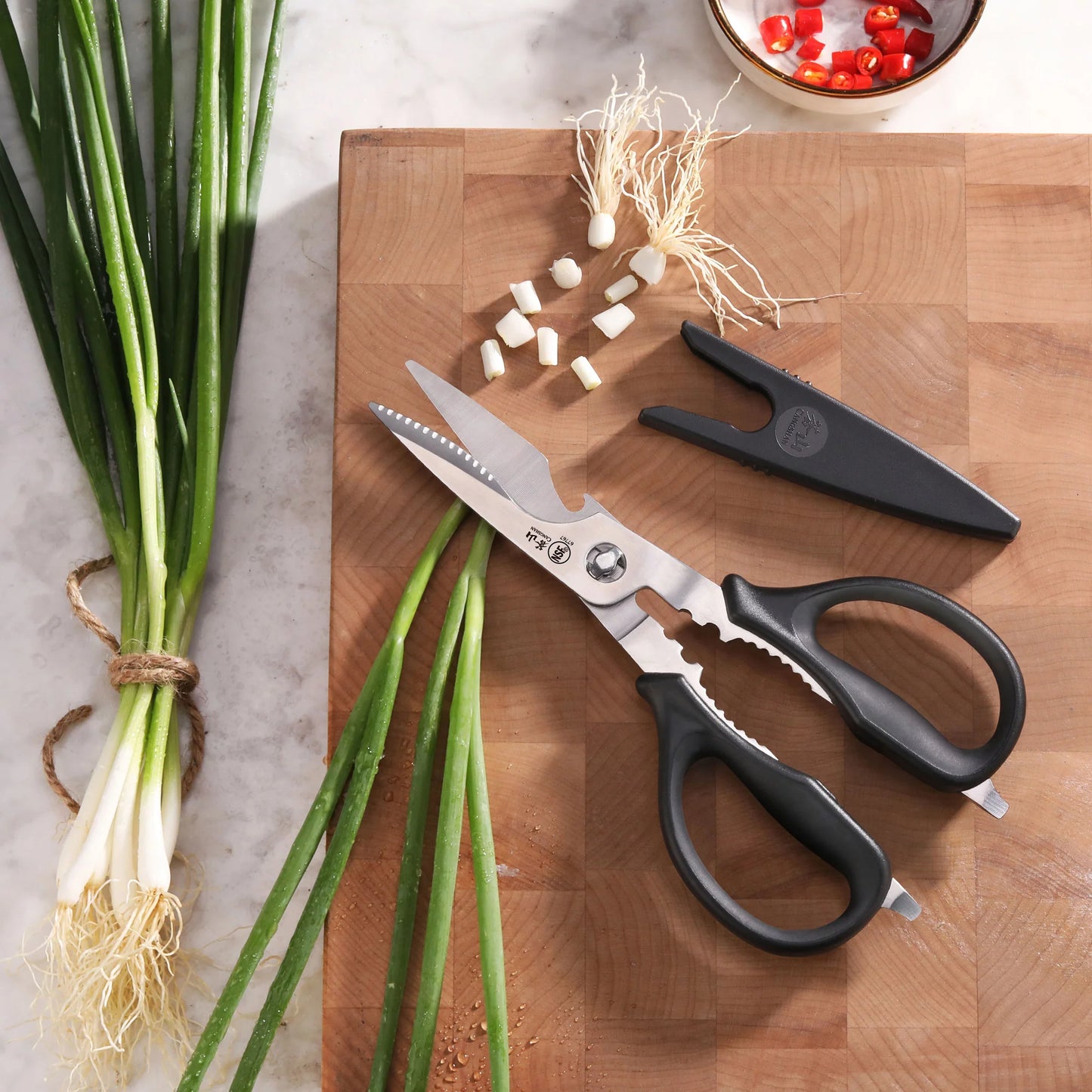 Cangshan 9" Heavy Duty Utility Kitchen Shears with Blade Holder