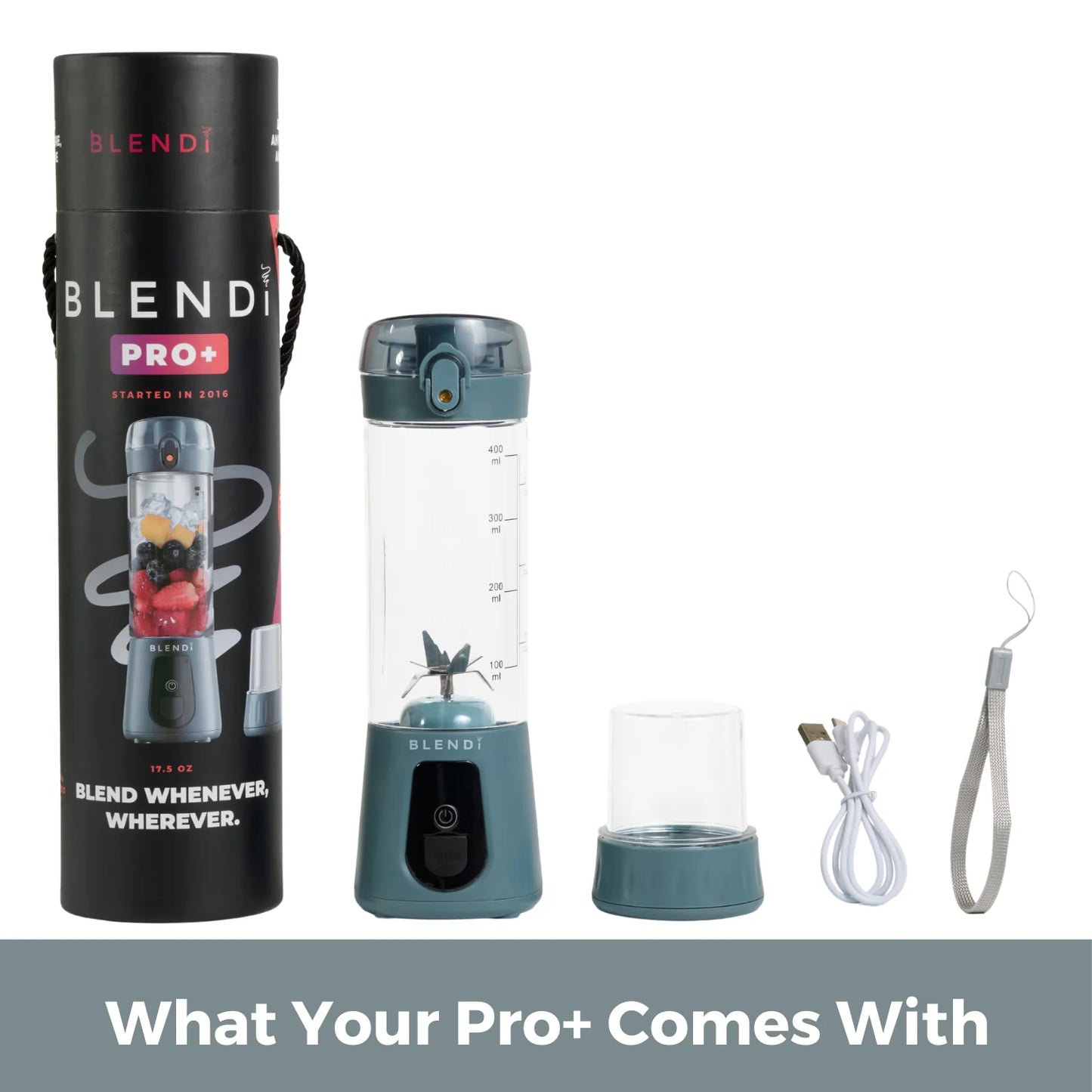 BLENDi Pro+: Ice Crushing Portable Blender - 17oz (3 colors)