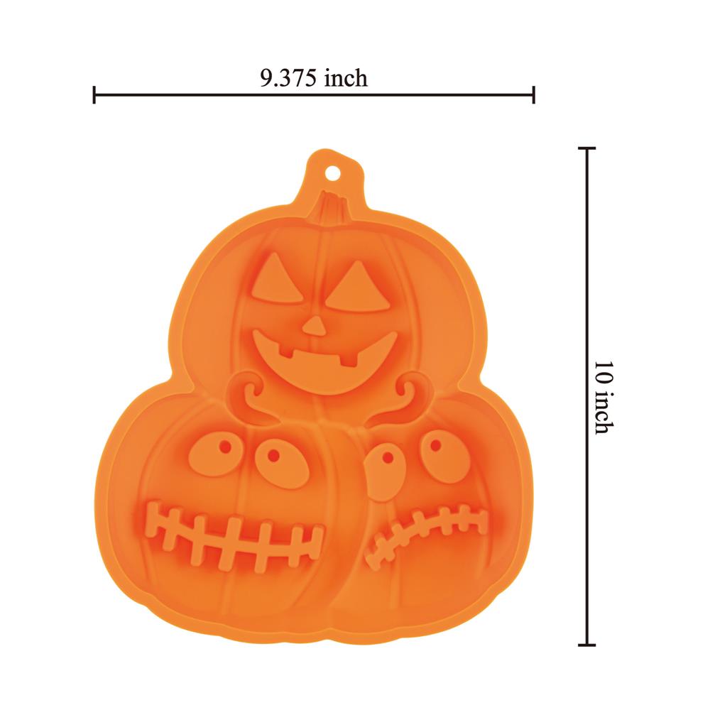 Silicone Halloween Pumpkin Cake Mold 3 Cavities